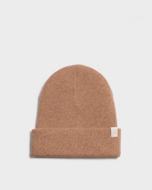 Rag & Bone Addie Beanie Cashmere Hat Camel | 37250CZBL