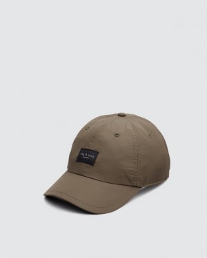 Rag & Bone Addison Baseball Cap Recycled Materials Hat Olive Night | 54687XFJW