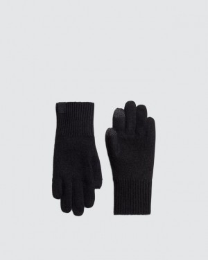 Rag & Bone Addison Tech Gloves Wool Gloves Black | 50289YOVC