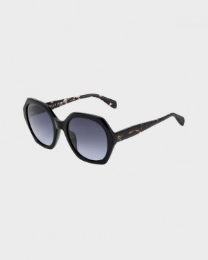 Rag & Bone Annalise Geometric Sunglasses Black | 18204DSRT