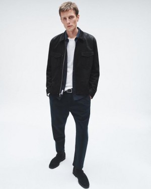 Rag & Bone Archive Cotton Garage Jacket Relaxed Fit Black | 09824IAUD