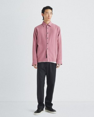 Rag & Bone Austin Heavy Twill Shirt Relaxed Fit Deep Pink | 29031FNQT