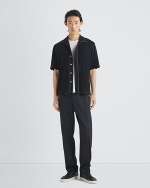 Rag & Bone Avery Toweling Shirt Classic Fit Button Down Black | 16957BECF