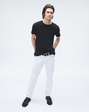 Rag & Bone Classic Flame Tee Cotton T-Shirt Jet Black | 40271VZYI