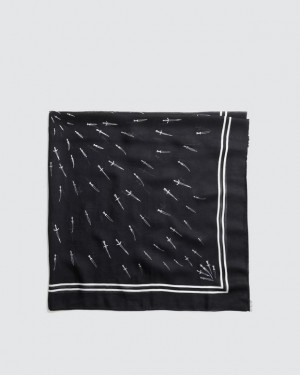 Rag & Bone Dagger Cashmere Modal Scarf Lightweight Scarf Black | 37496ZWFO