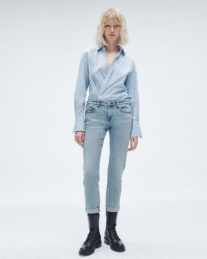 Rag & Bone Dre Slim Boyfriend Low-Rise Vintage Stretch Jean Daphne | 89506ECNT