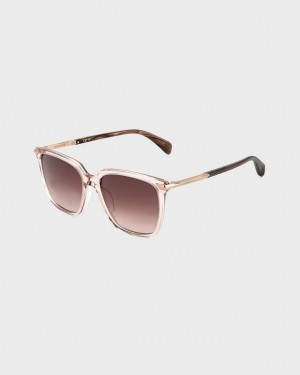 Rag & Bone Erin Butterfly Sunglasses Brown | 85237WQPI