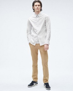 Rag & Bone Fit 2 Engineered Cotton Oxford Shirt Slim Fit Shirt White | 21356QSEY