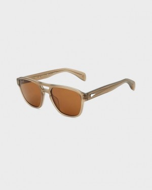 Rag & Bone Flint Square Sunglasses Brown | 12385OURQ