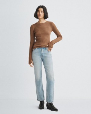 Rag & Bone Harlow Ankle Straight Mid-Rise Vintage Stretch Jean Lou | 97681KQFL