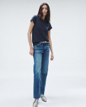 Rag & Bone Harlow Full Length Straight Mid-Rise Vintage Stretch Jean Kendra | 31682CHOA