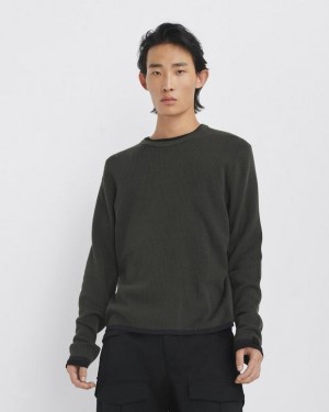 Rag & Bone Harvey Cotton Crew Classic Fit Shadow Green | 34781PZFT