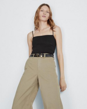 Rag & Bone Irina Ponte Cami Slim Fit Top Black | 25608OBTE