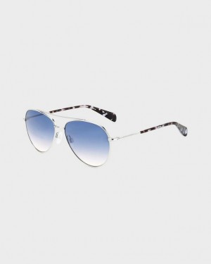 Rag & Bone Leslie Aviator Sunglasses Palladium | 36014LOUB