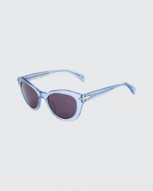 Rag & Bone Lily Square Sunglasses Blue | 43081AUTX