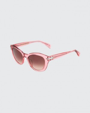 Rag & Bone Lily Square Sunglasses Pink | 86472REFO