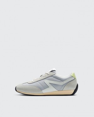 Rag & Bone Retro Runner - Suede Low Top Sneaker Cloud Grey | 32401FJGR