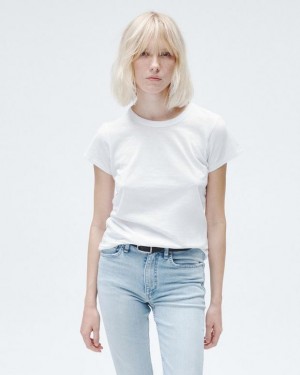 Rag & Bone The Slub Tee Pima Cotton Tee Bright White | 70845KVXI