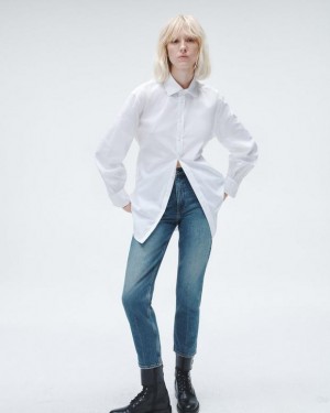 Rag & Bone Wren Ankle Straight High-Rise Vintage Stretch Jean Huntley | 51804QZRS