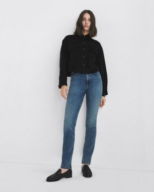 Rag & Bone Wren Full Length Straight High-Rise Vintage Stretch Jean Dominique | 93647QYKB