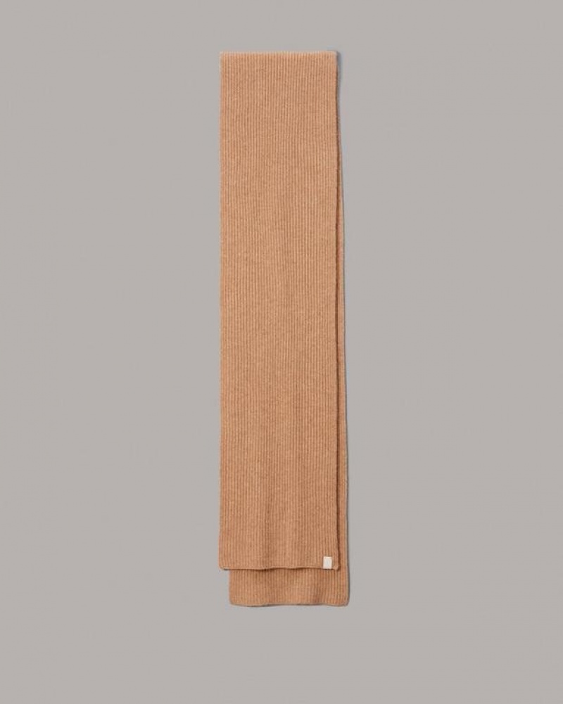 Rag & Bone Ace Cashmere Scarf Midweight Scarf Camel | 09687ZWIX