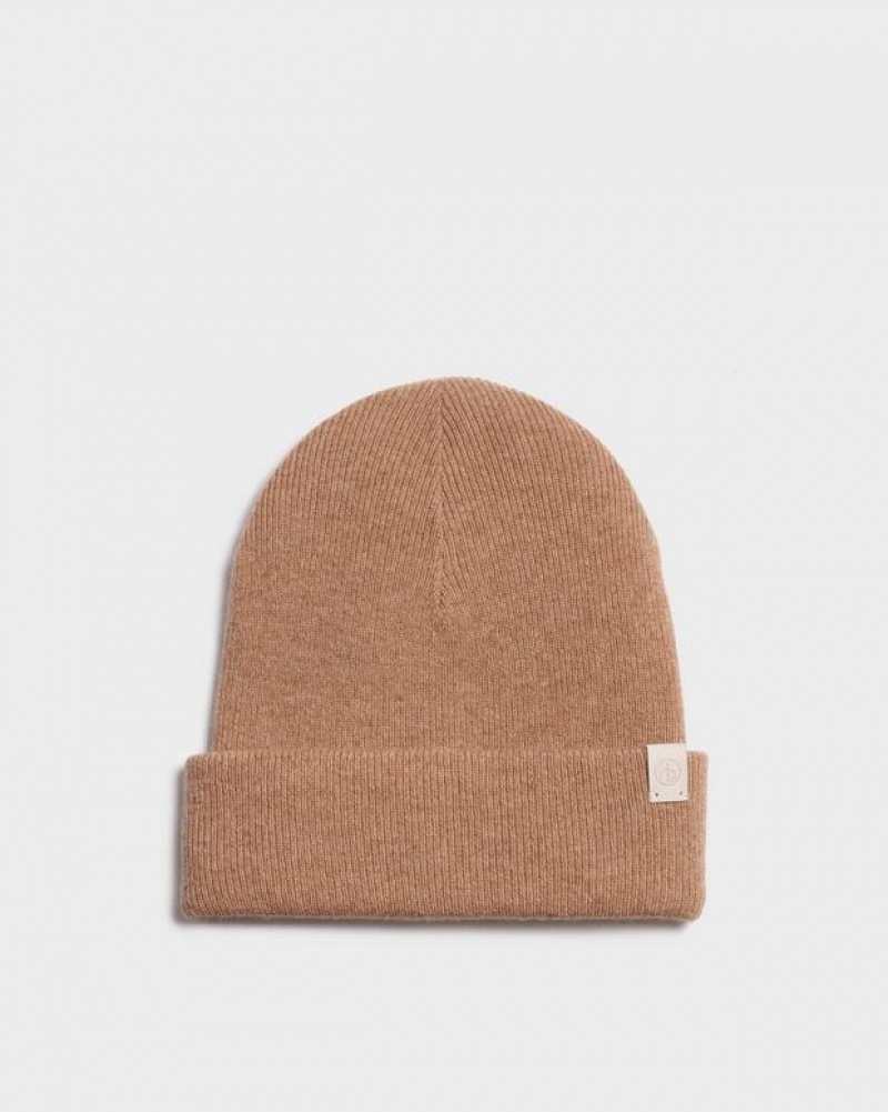 Rag & Bone Addie Beanie Cashmere Hat Camel | 37250CZBL