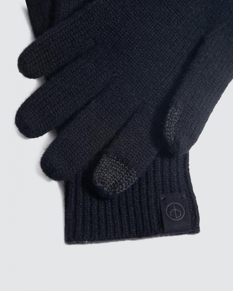 Rag & Bone Addison Tech Gloves Wool Gloves Black | 50289YOVC