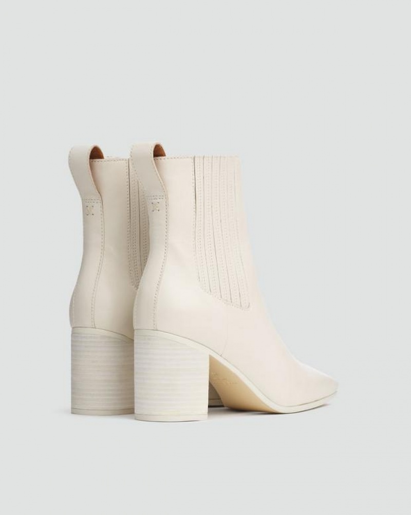 Rag & Bone Astra Chelsea Boot - Leather Chelsea Ankle Boot Antique White | 84936BIJP