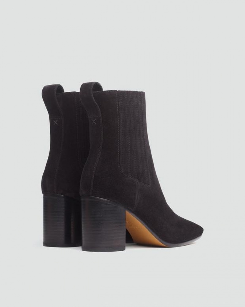 Rag & Bone Astra Chelsea Boot - Suede Chelsea Ankle Boot Black Suede | 67821HGVS