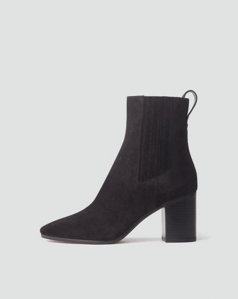 Rag & Bone Astra Chelsea Boot - Suede Chelsea Ankle Boot Black Suede | 67821HGVS