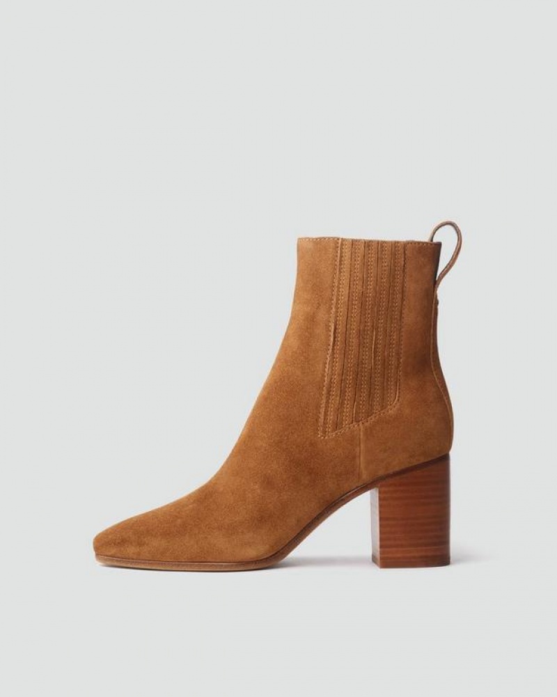 Rag & Bone Astra Chelsea Boot - Suede Chelsea Ankle Boot Brownwood Suede | 39765FCDT