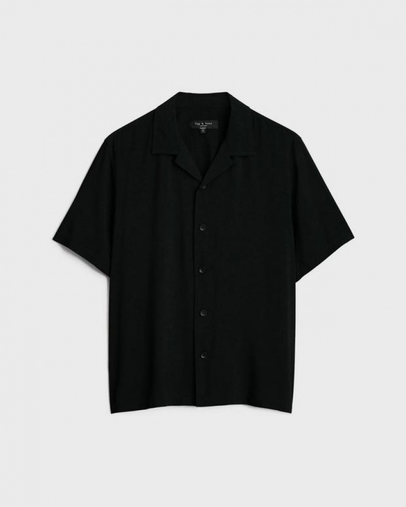 Rag & Bone Avery Viscose Shirt Relaxed Fit Shirt Black | 54320TUOH