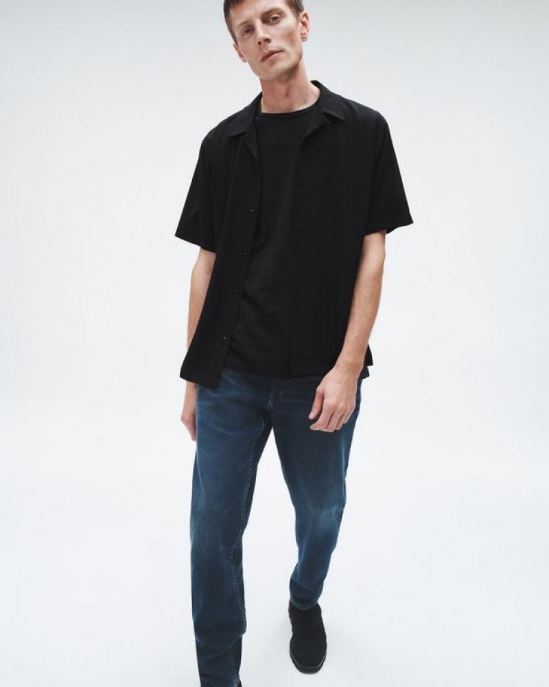 Rag & Bone Avery Viscose Shirt Relaxed Fit Shirt Black | 54320TUOH