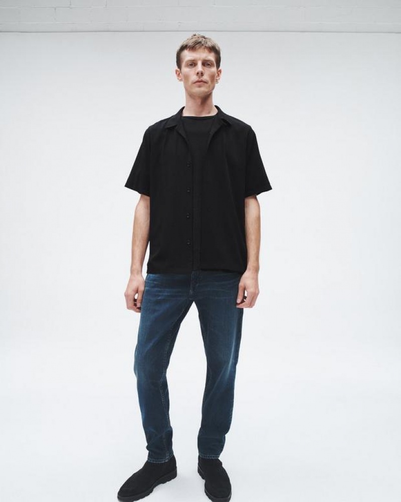 Rag & Bone Avery Viscose Shirt Relaxed Fit Shirt Black | 54320TUOH