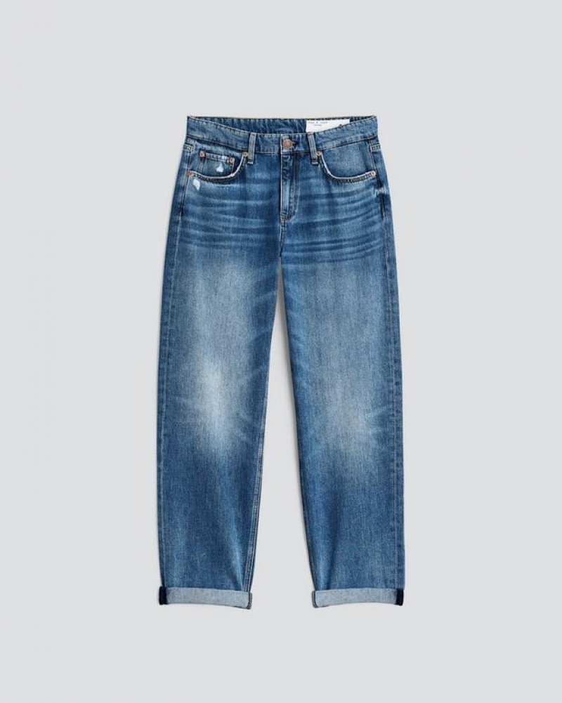 Rag & Bone Baggy Dre Low-Rise Rigid Jean Blake | 40187PLWQ