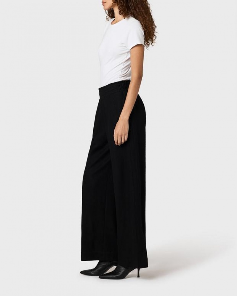 Rag & Bone Bailey Wool Pant Relaxed Fit Black | 32986QTKJ