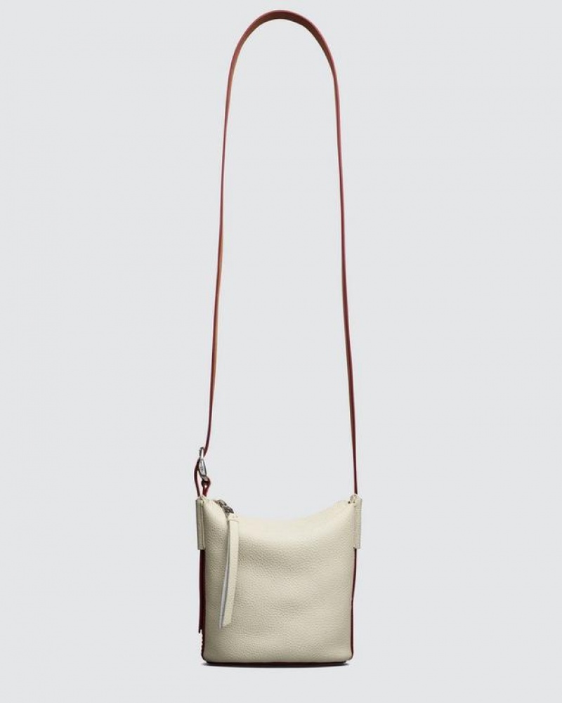 Rag & Bone Belize Mini Bucket Bag Small Crossbody Bag Antique White | 86195VTCB