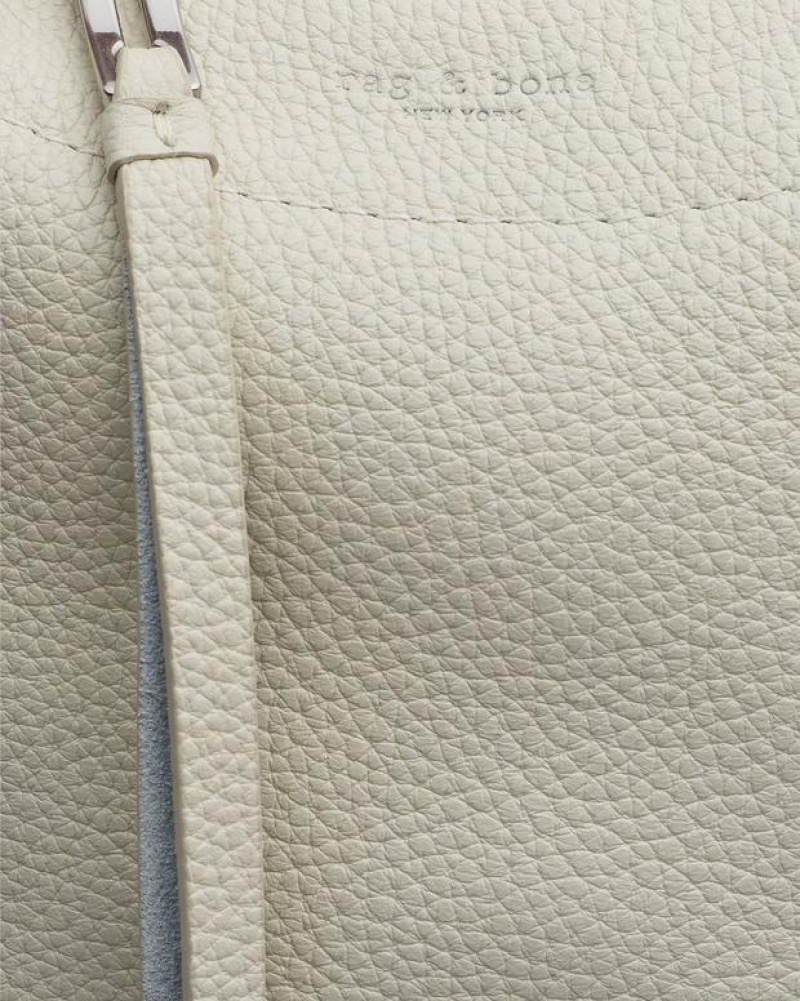 Rag & Bone Belize Mini Bucket Bag Small Crossbody Bag Antique White | 86195VTCB