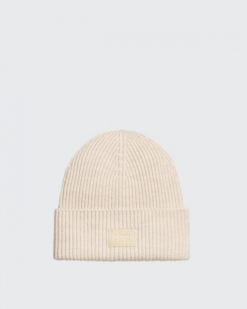 Rag & Bone Blake Beanie Wool Hat Ivory | 03612WOXA