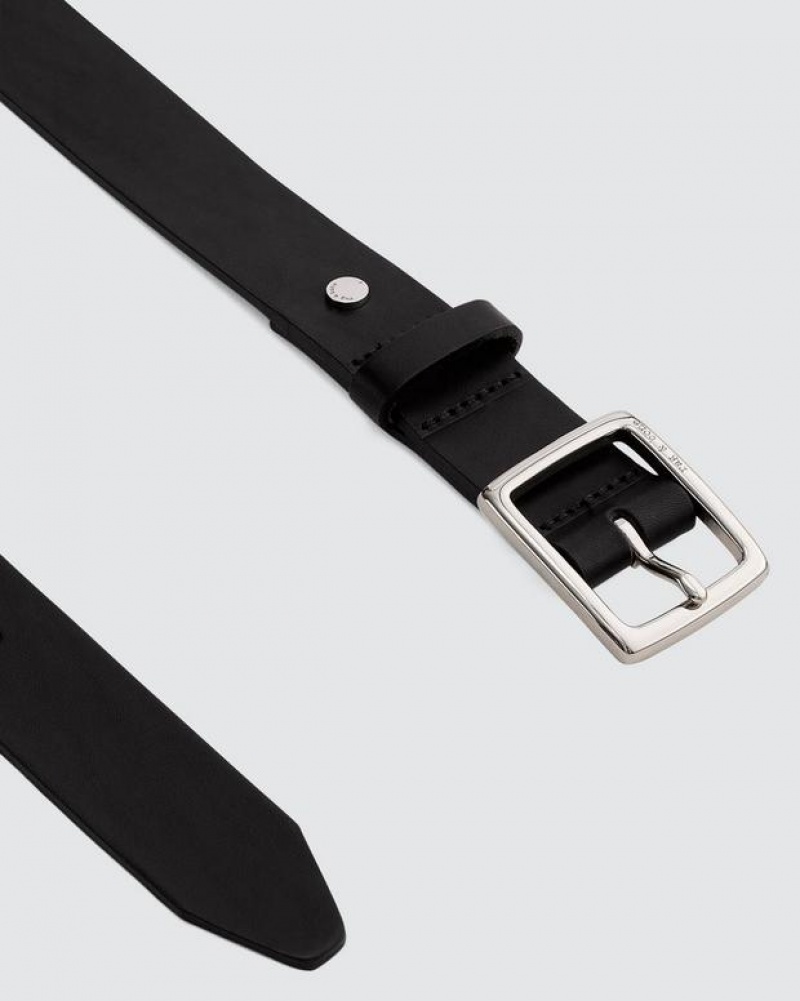 Rag & Bone Boyfriend Belt Leather 30mm Hip Belt Black | 94607GXAI