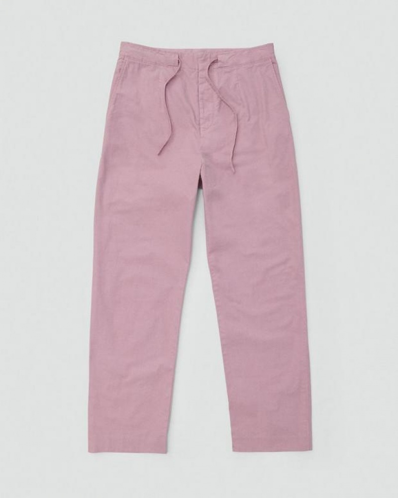 Rag & Bone Bradford Cotton Pant Relaxed Fit Berry Pink | 10569BQHZ