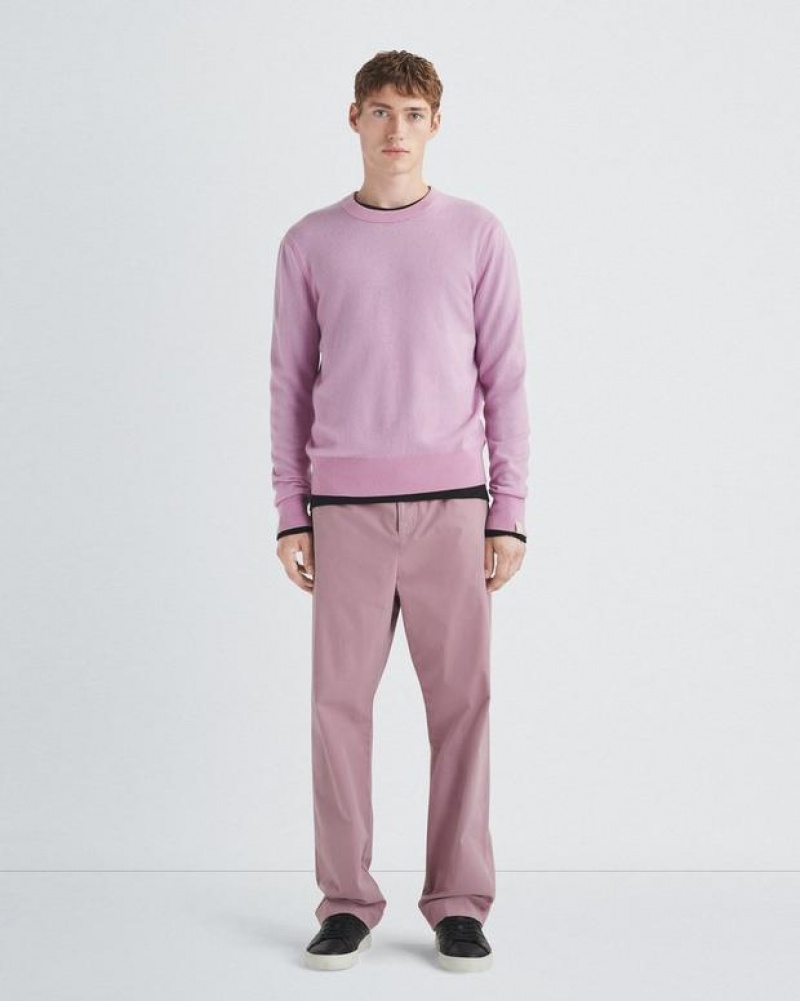 Rag & Bone Bradford Cotton Pant Relaxed Fit Berry Pink | 10569BQHZ