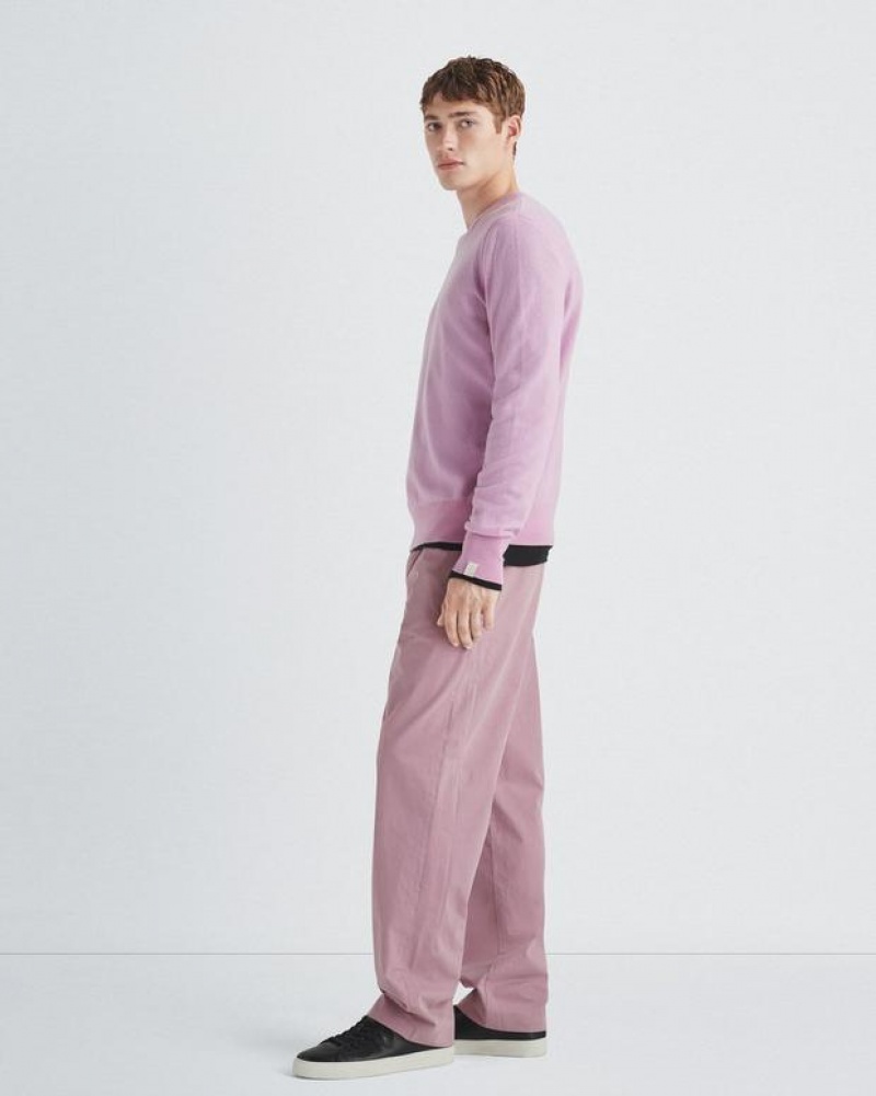 Rag & Bone Bradford Cotton Pant Relaxed Fit Berry Pink | 10569BQHZ