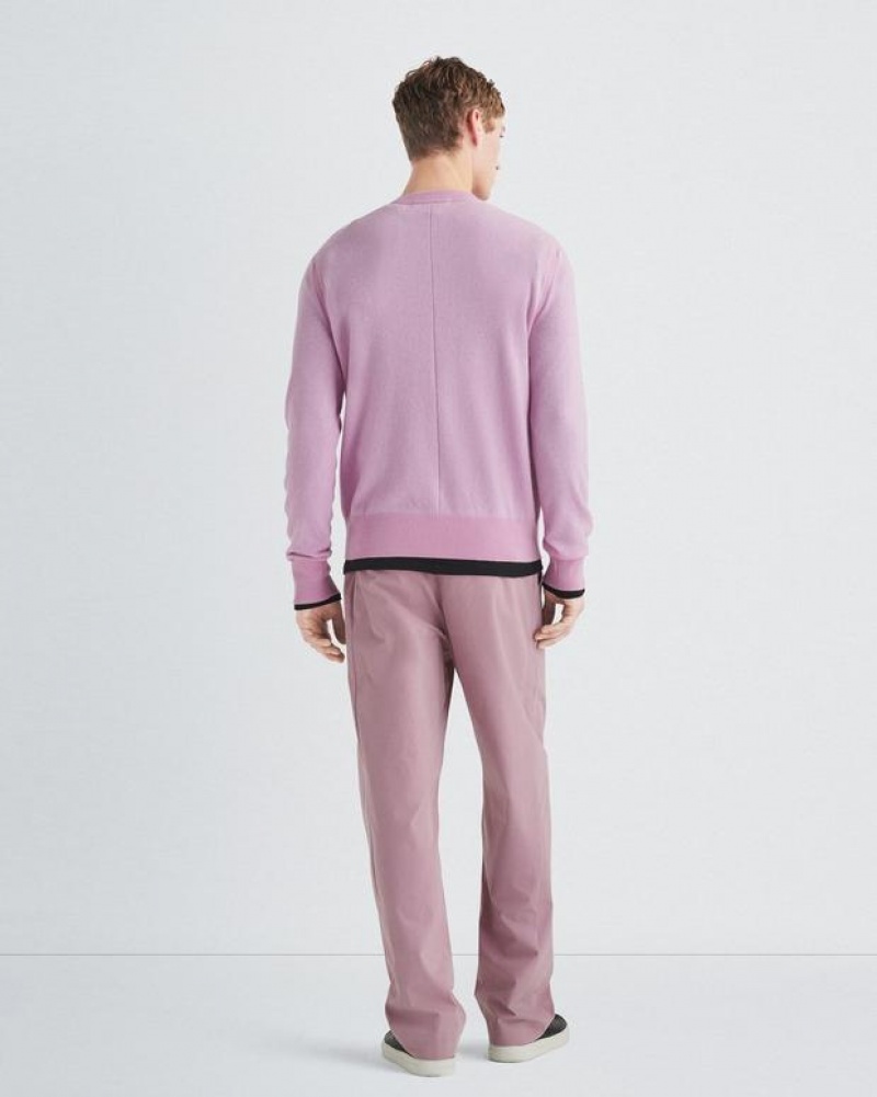 Rag & Bone Bradford Cotton Pant Relaxed Fit Berry Pink | 10569BQHZ