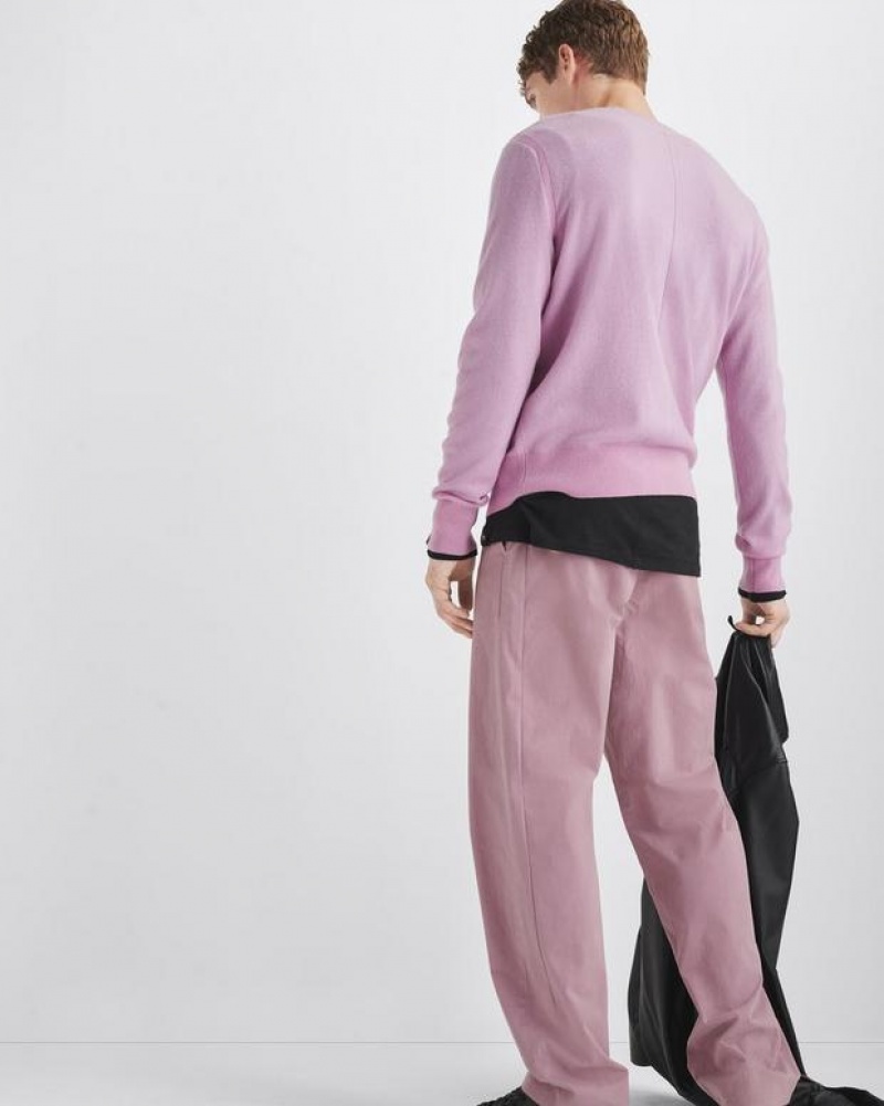 Rag & Bone Bradford Cotton Pant Relaxed Fit Berry Pink | 10569BQHZ