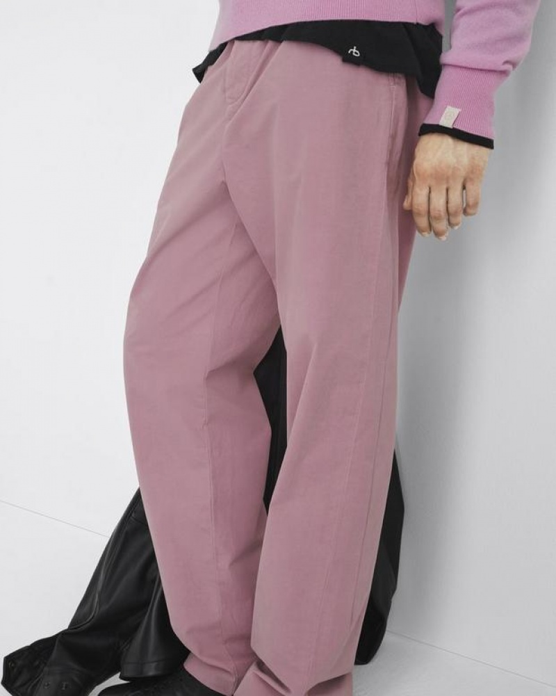 Rag & Bone Bradford Cotton Pant Relaxed Fit Berry Pink | 10569BQHZ