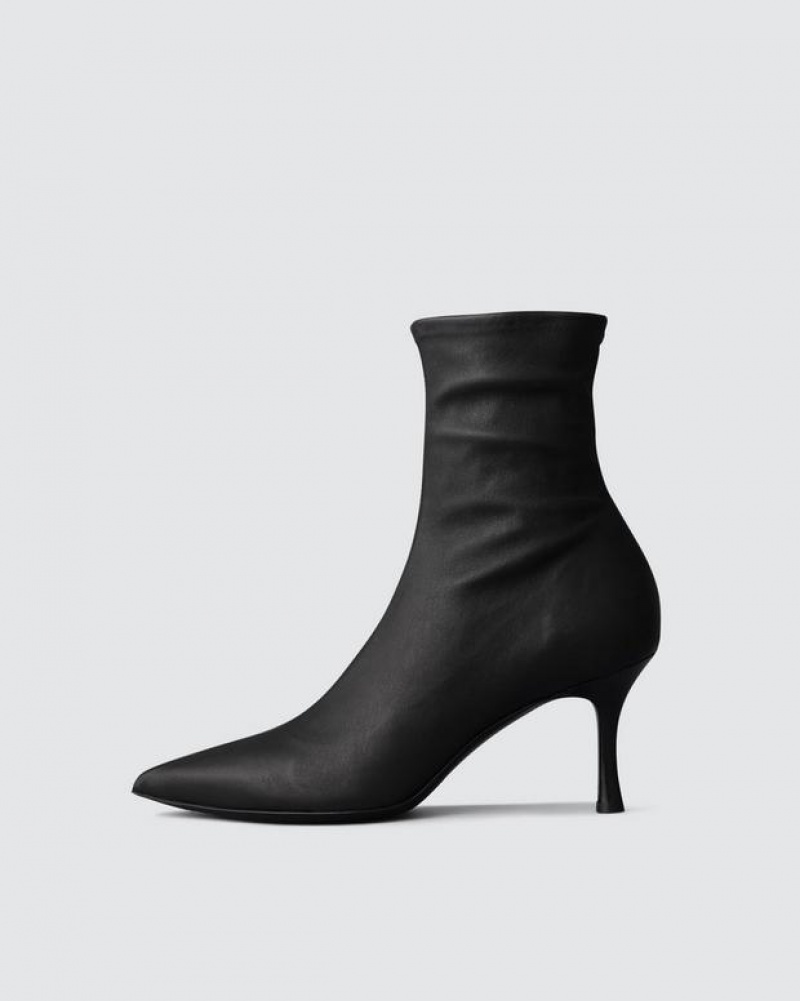 Rag & Bone Brea Boot - Leather Ankle Boot Black | 73405WQBD