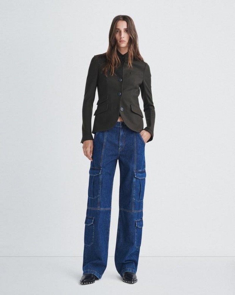 Rag & Bone Cailyn Cargo Mid-Rise Rigid Jean Ari | 16732TDKI