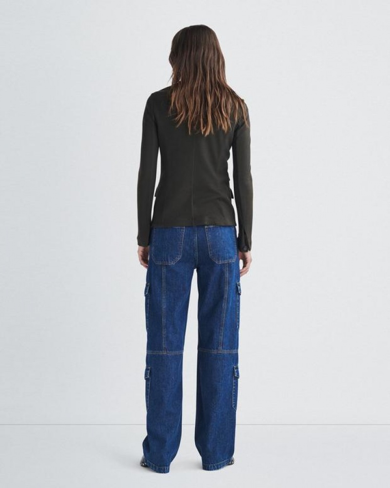 Rag & Bone Cailyn Cargo Mid-Rise Rigid Jean Ari | 16732TDKI