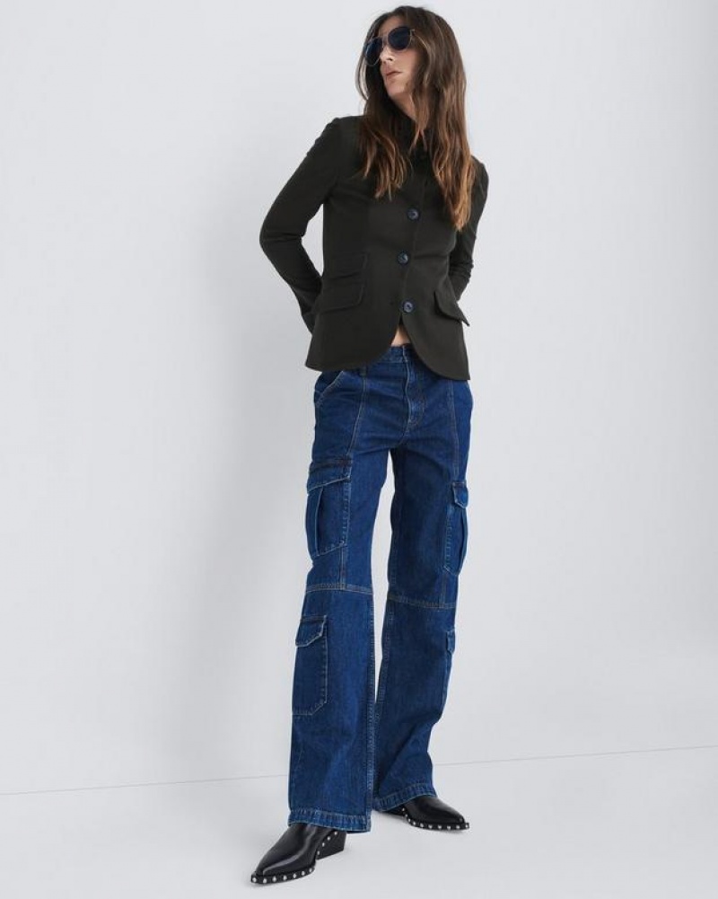 Rag & Bone Cailyn Cargo Mid-Rise Rigid Jean Ari | 16732TDKI